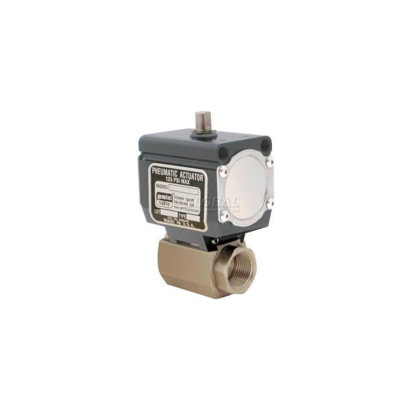 Gemini Valve Gemini Valve High Duty Cycle S/S Ball Valve W/Double-Acting Pneumatic Actuator, 1/2" 1/2 87-6-RTV-6-C90BDB - main
